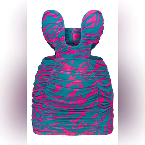 PrettyLittleThing 90s Barbiecore Bodycon Mini Dress - Picture 5 of 5